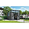 Vitavia Gerätehaus Kosmos 7800 (Außenmaß inkl. Dachüberstand (B x T): 267 x 295 cm, Aluminium, Schwarz/Anthrazit) | BAUHAUS