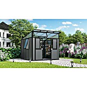 Vitavia Gerätehaus Kosmos 7800 (Außenmaß inkl. Dachüberstand (B x T): 267 x 295 cm, Aluminium, Schwarz/Anthrazit) | BAUHAUS