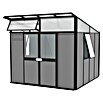 Vitavia Gerätehaus Kosmos 7800 (Außenmaß inkl. Dachüberstand (B x T): 267 x 295 cm, Aluminium, Schwarz/Anthrazit) | BAUHAUS