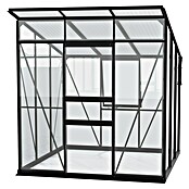 Vitavia Gewächshaus Fokus Glas (Material Seitenwand: Glas, Außenmaß inkl. Dachüberstand (B x T): 2 294 x 1 958 cm, Schwarz) | BAUHAUS