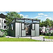 Vitavia Gerätehaus Kosmos 11500 (Außenmaß inkl. Dachüberstand (B x T): 392,8 x 295 cm, Aluminium, Schwarz) | BAUHAUS