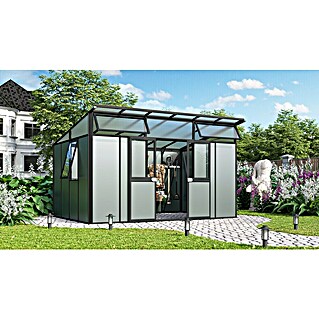 Vitavia Gerätehaus Kosmos 11500 (Außenmaß inkl. Dachüberstand (B x T): 392,8 x 295 cm, Aluminium, Schwarz)