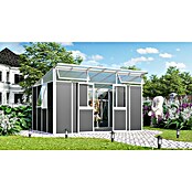Vitavia Gerätehaus Kosmos 11500 (Außenmaß inkl. Dachüberstand (B x T): 392,8 x 295 cm, Aluminium, Weiß/Anthrazit) | BAUHAUS