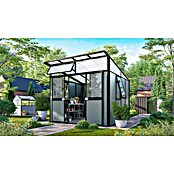Vitavia Gerätehaus Kosmos 7800 (Außenmaß inkl. Dachüberstand (B x T): 267 x 295 cm, Aluminium, Schwarz) | BAUHAUS