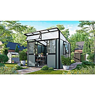 Vitavia Gerätehaus Kosmos 7800 (Außenmaß inkl. Dachüberstand (B x T): 267 x 295 cm, Aluminium, Schwarz)