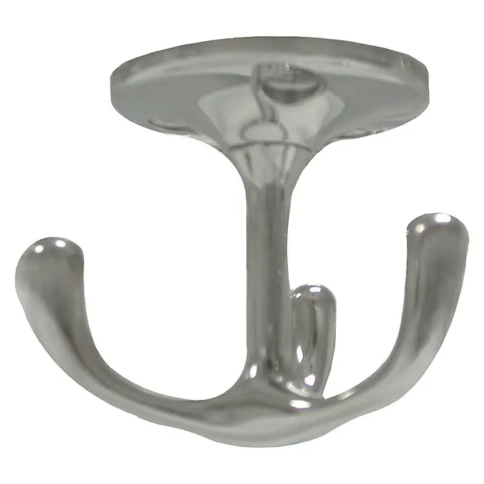 Marinetech Kleiderhaken - Ø x H: 50 x 57 mm, Edelstahl, A4 - Eleganter, silberner Garderobenhaken mit drei Armen zur stilvollen Aufbewahrung von Jacken und Accessoires.
