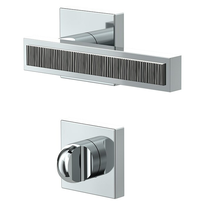 Diamond Doors WC-Türgarnitur (Türstärke: 40 - 45 mm, Schlitzkopf/Olive SK/OL, Chrom)