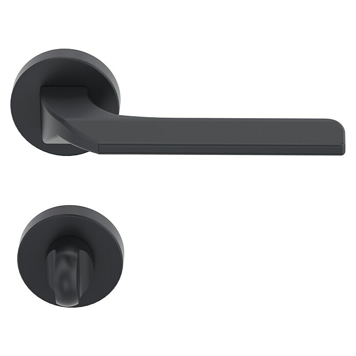 Diamond Doors WC-Türgarnitur (Türstärke: 40 - 45 mm, Schlitzkopf/Olive SK/OL, Anthrazit)