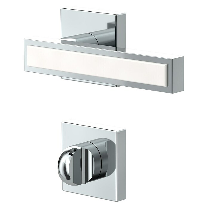 Diamond Doors WC-Türgarnitur (Türstärke: 40 - 45 mm, Schlitzkopf/Olive SK/OL, Chrom)