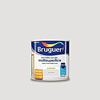 Bruguer Esmalte de color Acrylic Multisuperficie (Gris niebla, 250 ml, Satinado)