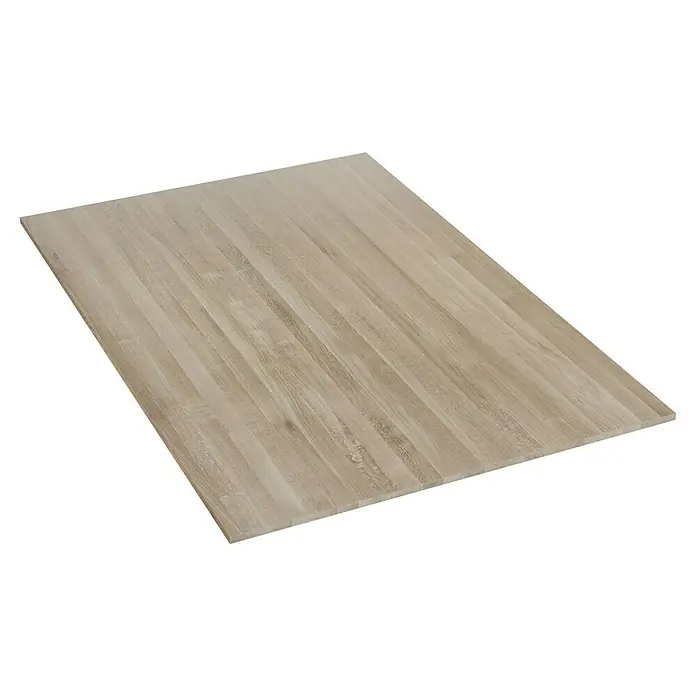 Leimholzplatte - Eiche, Qualitätsstufe Leimholzplatte: A/B, 1.800 x 1.210 x 19 mm - Helle Holzplatte mit einer schönen Maserung, ideal für Möbelbau oder als Arbeitsfläche. Das natürliche Finish bringt Wärme in jeden Raum.