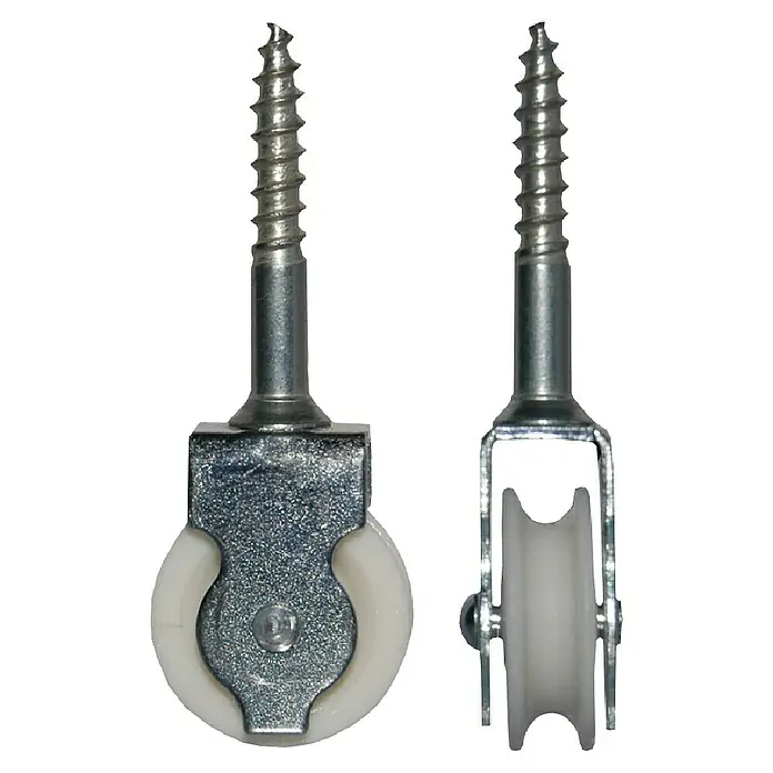 HBS Betz Seilrolle - Typ: Vogelseilrolle, Polyamid, Traglast: 22 kg, Durchmesser: 60 mm, 1 Stk. - Zwei Schubladenrollen mit Schrauben, ideal für die reibungslose Bewegung von Schubladen.