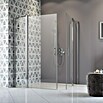 Camargue Vario Eckdusche S1+S16+S3+S16 (135 x 150 x 195 cm, Stärke: 6 mm, Silber)