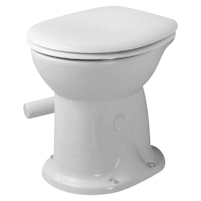 Duravit Stand-WC Duraplus WasserlosMit Spülrand, Ohne Spezialglasur, Weiß Front View