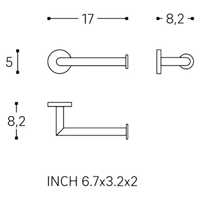 Cosmic Portarrollos Dual Start (Sin tapa, Cobre) | BAUHAUS