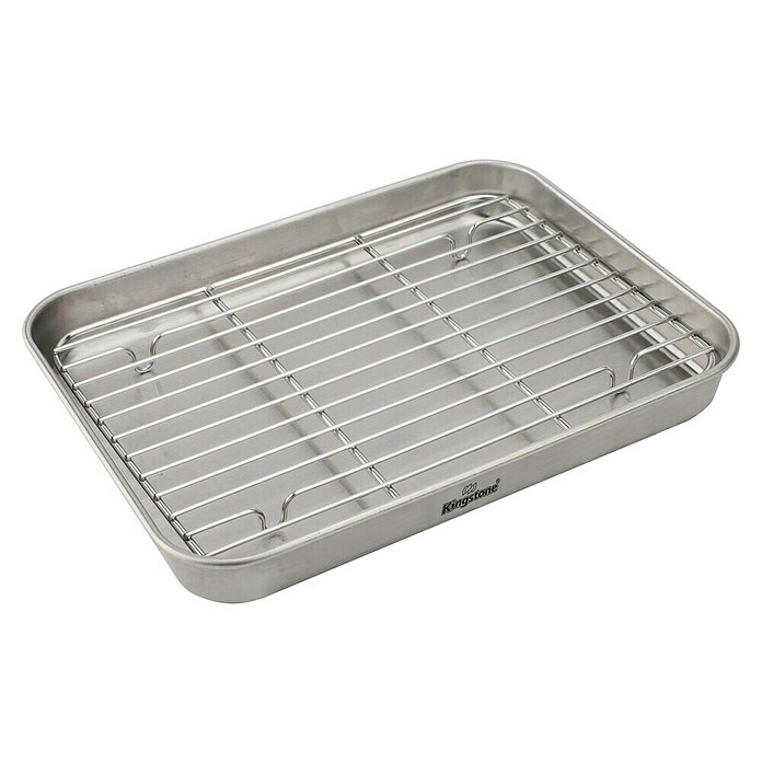 Kingstone Aluminijasta posoda za žar z rešetko  (Do x Š x V: 22,6 x 17,3 x 2,6 cm, Nerjavno jeklo) | 8320 - Grillzubehör QM | ICGB - Grillzubehör | ICG - Grillgeräte / Grillzubehör | IC - Freizeit im Garten | I - Stadtgarten | BAUHAUS