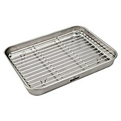 Kingstone Aluminijasta posoda za žar z rešetko  (Do x Š x V: 22,6 x 17,3 x 2,6 cm, Nerjavno jeklo) | 8320 - Grillzubehör QM | ICGB - Grillzubehör | ICG - Grillgeräte / Grillzubehör | IC - Freizeit im Garten | I - Stadtgarten | BAUHAUS