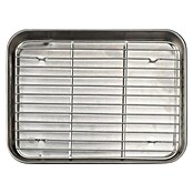 Kingstone Aluminijasta posoda za žar z rešetko  (Do x Š x V: 22,6 x 17,3 x 2,6 cm, Nerjavno jeklo) | 8320 - Grillzubehör QM | ICGB - Grillzubehör | ICG - Grillgeräte / Grillzubehör | IC - Freizeit im Garten | I - Stadtgarten | BAUHAUS