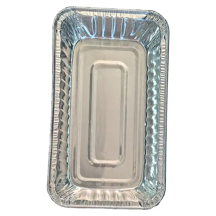 Kingstone Alu-Tropfschale Powerburner - L x B x H: 19 x 11 x 4 cm, 10 Stk. - Aluminium-Bräter: Ein silberner, rechteckiger Aluminium-Bräter, ideal zum Kochen, Braten und Servieren von Speisen.