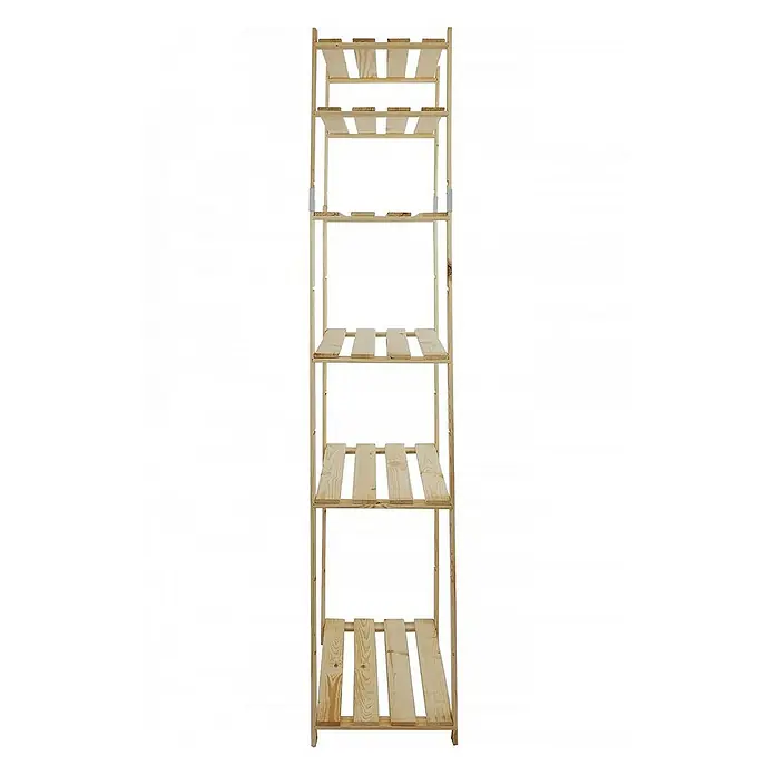Proregal Holzregal PINEPEAK - H x B x T: 200 x 80 x 38 cm, Anzahl Böden: 6 Stk., Schrauben, Natur