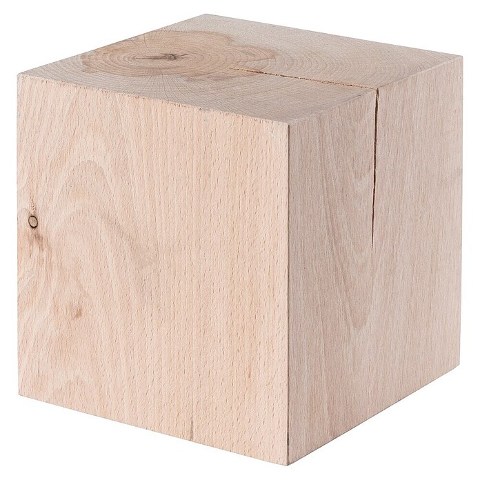 Massiv Blox Massivholzwürfel Cube (Buche, 15 x 15 x 15 cm)