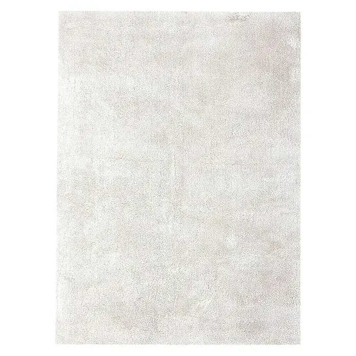 Kayoom Hochflorteppich Bali - Elfenbein, 150 x 80 cm, 100 % Polyester - Grauer Teppich mit dezenter Textur, der jedem Raum ein Gefühl von Komfort und Wärme verleiht. Der Teppich ist weich und langlebig.