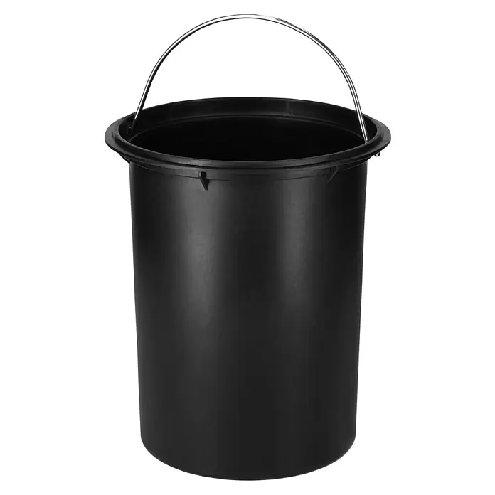 Camargue Kosmetikeimer - 3 l, Kunststoff, Matt Mint - Schwarzer Eimer mit silbernem Henkel. Stabiler, leerer Kunststoffeimer für verschiedene Zwecke, robust und vielseitig einsetzbar.