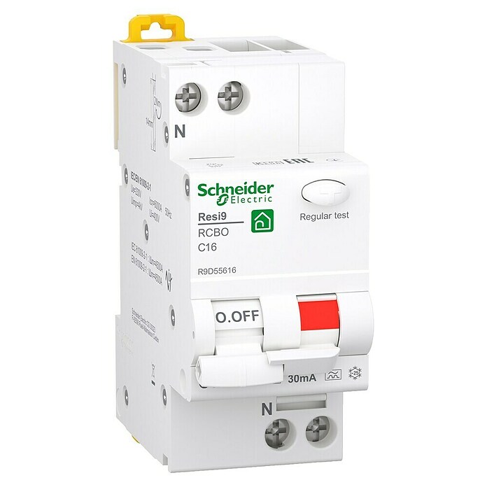 Schneider Electric Aardlekschakelaar/stroomonderbreker Resi9 RCBO (C, 16 A, 1 st.) | BAUHAUS
