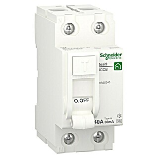 Schneider Electric Aardlekschakelaar Resi9 (40 A, Aantal polen: 2 st.)