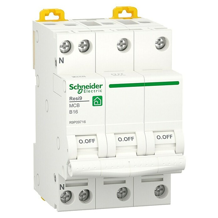 Schneider Electric Installatieautomaat Resi9 MCB (B, 16 A, 3 st.) | BAUHAUS