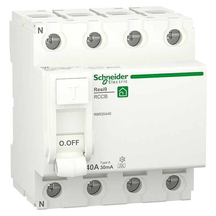Schneider Electric Aardlekschakelaar Resi9 (40 A, Aantal polen: 4 st.) | BAUHAUS