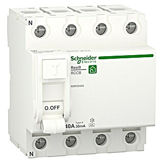 Schneider Electric Aardlekschakelaar Resi9 (40 A, Aantal polen: 4 st.)