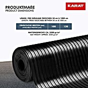 Floordirekt Läufer Breit gerippt (400 x 100 x 0,3 cm, Schwarz) | BAUHAUS