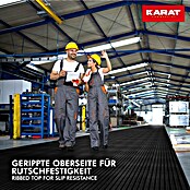Floordirekt Läufer Breit gerippt (400 x 100 x 0,3 cm, Schwarz) | BAUHAUS