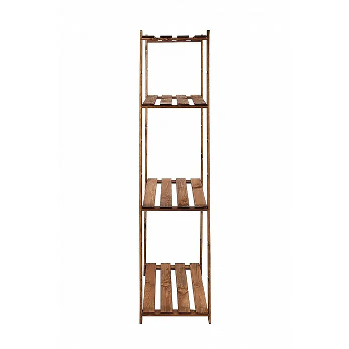 Proregal Holzregal PINEPEAK - H x B x T: 150 x 80 x 38 cm, Anzahl Böden: 4 Stk., Schrauben, Braun