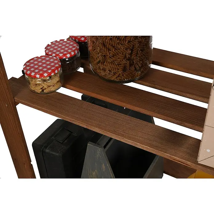 Proregal Holzregal PINEPEAK - H x B x T: 150 x 80 x 38 cm, Anzahl Böden: 4 Stk., Schrauben, Braun