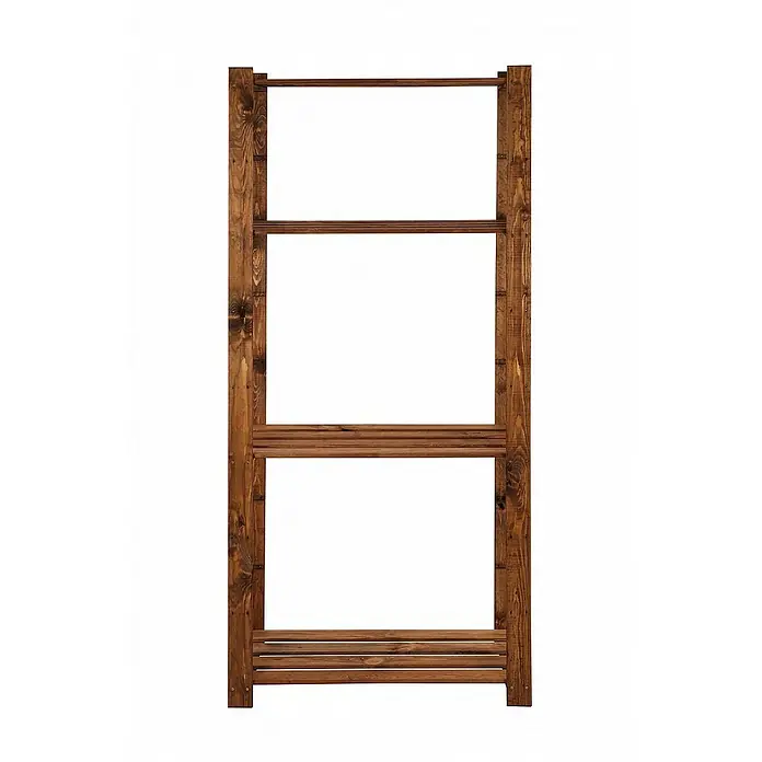 Proregal Holzregal PINEPEAK - H x B x T: 150 x 80 x 38 cm, Anzahl Böden: 4 Stk., Schrauben, Braun