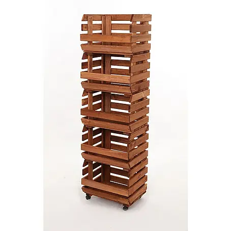 Proregal  Holzregal Gemüseregal VeggieRoll mit Rollen