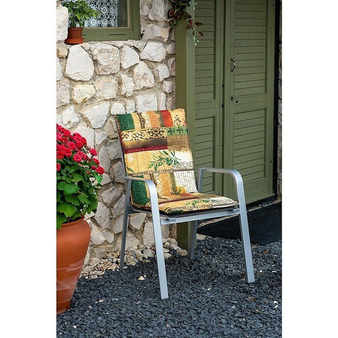 beo Gartenmöbel-Auflage Glasgow (Hochlehner, 6 Stk., L x B x H: 100 x 48 x 5 cm, 50% Baumwolle/50% Polyester, Mehrfarbig) | BAUHAUS