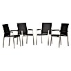 Acamp Stapelsessel Auris (4 Stk., Stapelbar, Schwarz/Silver, B x T x H: 55 x 60 x 90 cm) | BAUHAUS