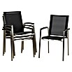 Acamp Stapelsessel Auris (4 Stk., Stapelbar, Schwarz/Silver, B x T x H: 55 x 60 x 90 cm) | BAUHAUS