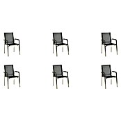 Acamp Stapelsessel Auris (6 Stk., Stapelbar, Schwarz/Silver, B x T x H: 55 x 60 x 90 cm) | BAUHAUS