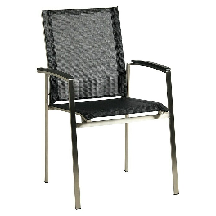 Acamp Stapelsessel Auris (6 Stk., Stapelbar, Schwarz/Silver, B x T x H: 55 x 60 x 90 cm) | BAUHAUS