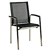 Acamp Stapelsessel Auris (6 Stk., Stapelbar, Schwarz/Silver, B x T x H: 55 x 60 x 90 cm) | BAUHAUS