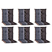 beo Gartenmöbel-Auflage Bangui (Niederlehner, 6 Stk., L x B x H: 101 x 50 x 6 cm, Baumwolle, Polyester, Grau/Braun gestreift) | BAUHAUS