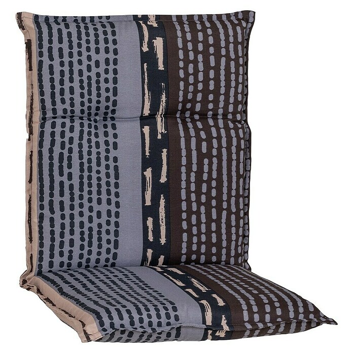 beo Gartenmöbel-Auflage Bangui (Niederlehner, 6 Stk., L x B x H: 101 x 50 x 6 cm, Baumwolle, Polyester, Grau/Braun gestreift) | BAUHAUS