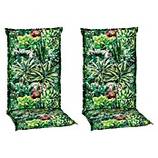 beo Gartenmöbel-Auflage Tegernsee (Hochlehner, 2 Stk., L x B x H: 191 x 58 x 8 cm, 50% Baumwolle/50% Polyester, Grün) | BAUHAUS
