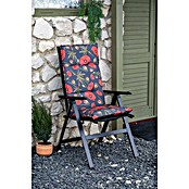 beo Gartenmöbel-Auflage Trondheim (Hochlehner, 6 Stk., L x B x H: 118 x 46 x 8 cm, 50% Baumwolle, 50% Polyester, Schwarz/Rot) | BAUHAUS
