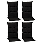 beo Gartenmöbel-Auflage Trabzon (Hochlehner, 4 Stk., L x B x H: 118 x 46 x 8 cm, 50% Baumwolle, 50% Polyester, Schwarz) | BAUHAUS