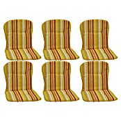 beo Gartenmöbel-Auflage Mono (Niederlehner, 6 Stk., L x B x H: 80 x 44 x 4 cm, 50% Baumwolle/50% Polyester, Gelb/Orange gestreift) | BAUHAUS